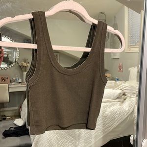 Army green crop top size small